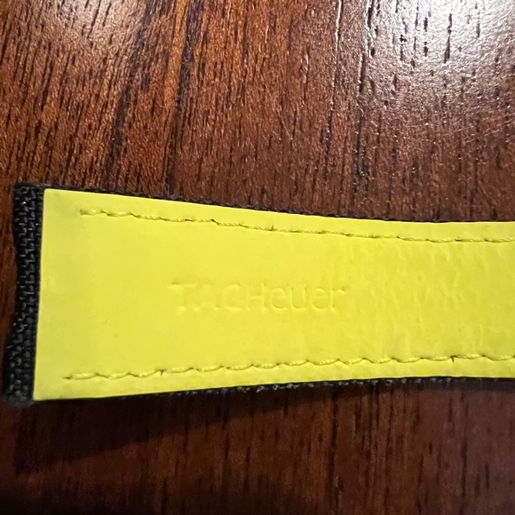 Tag Heuer Aquaracer 21mm Black with Yellow Stitching Nylon Strap FC6361 - Picture 2 of 3